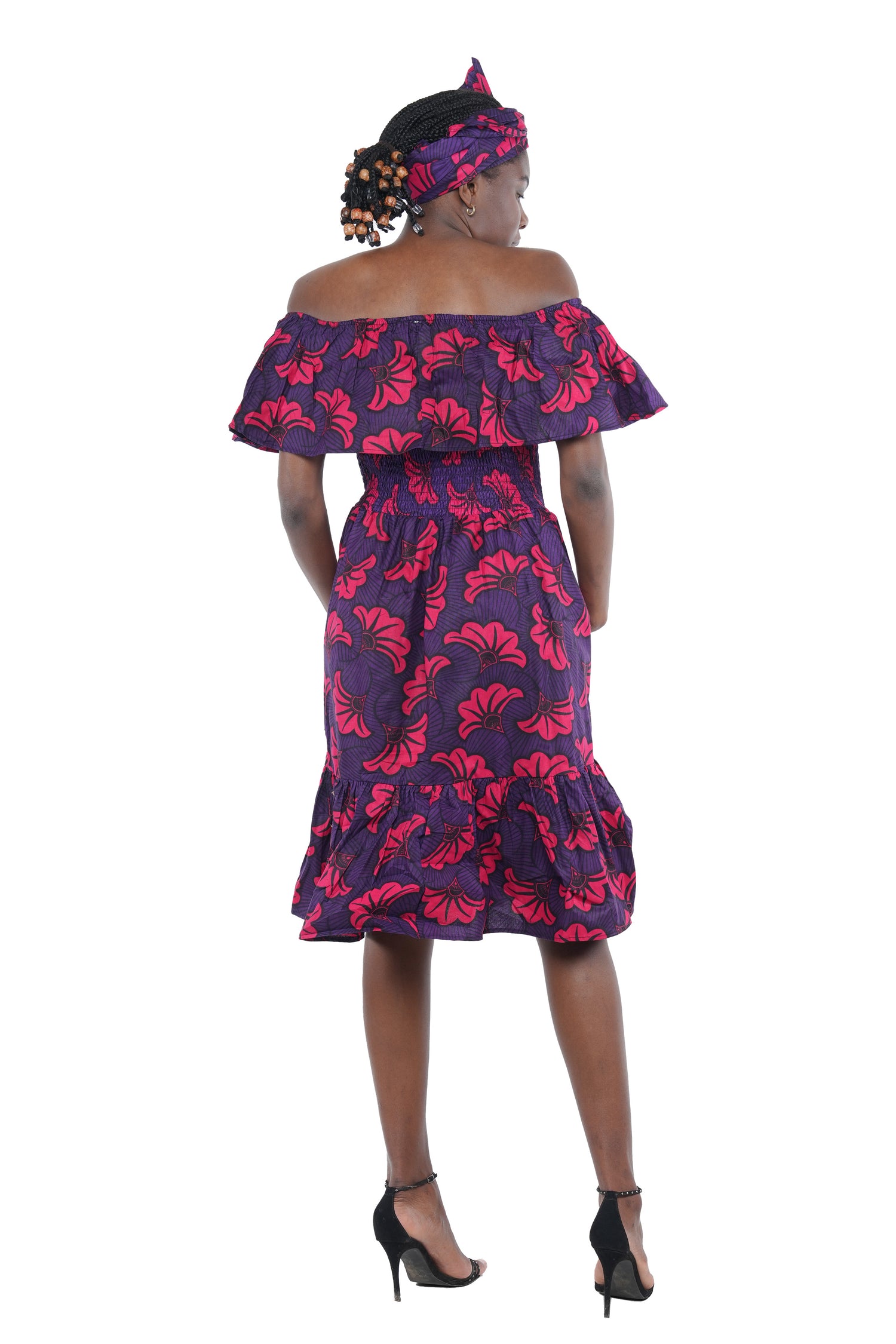 Ankara Fit and Flare Short Dress