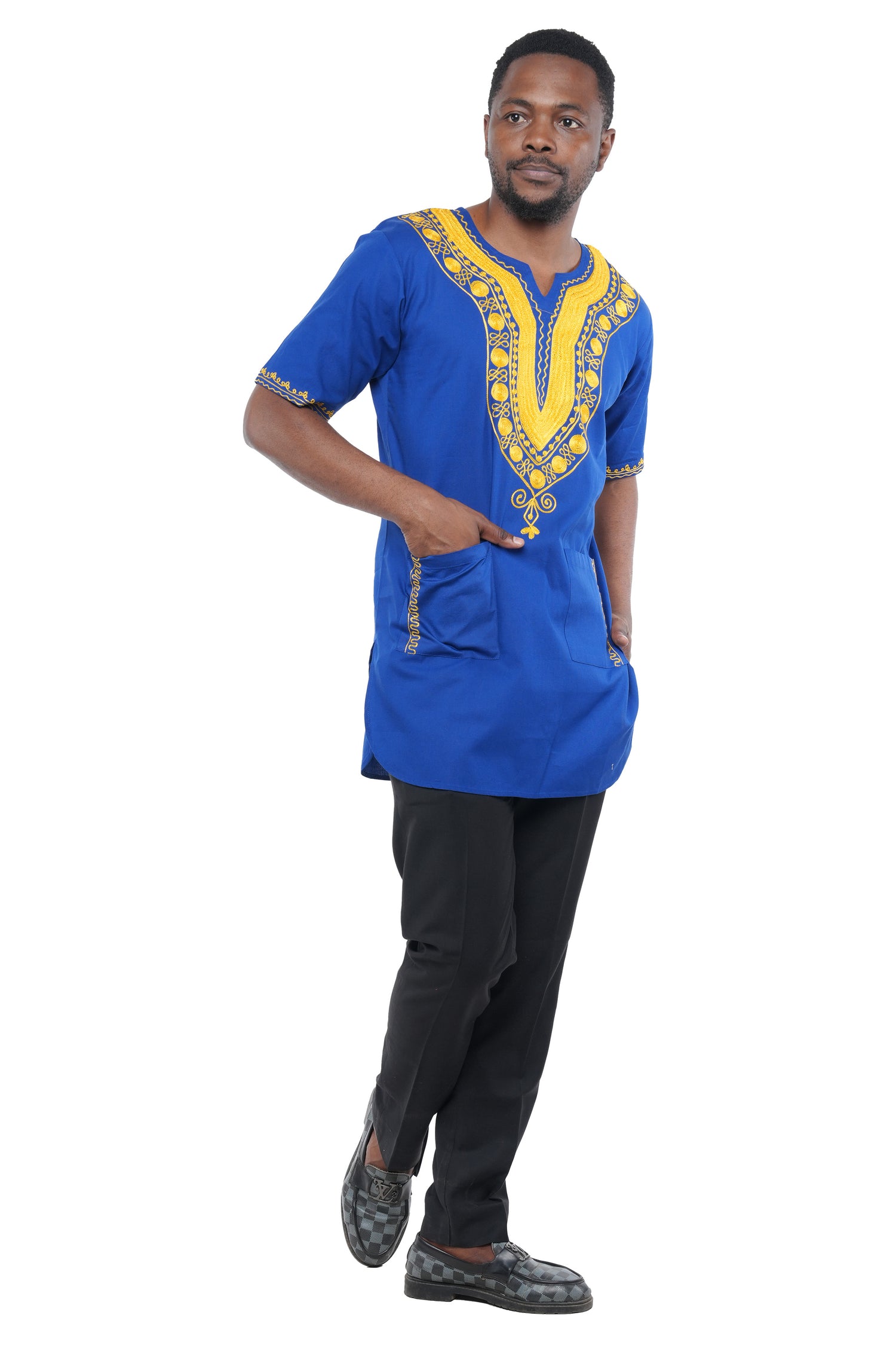 Handcrafted African embroidered men&