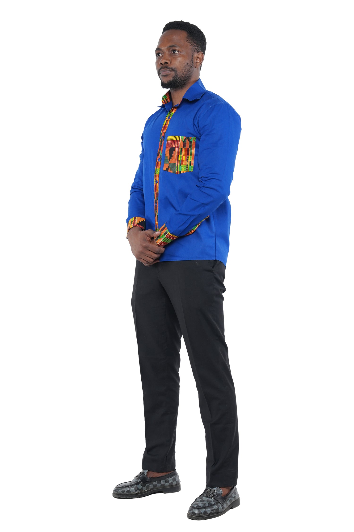 African Button Down Shirt for Men – Cotton full Sleeve Top - M–3XL