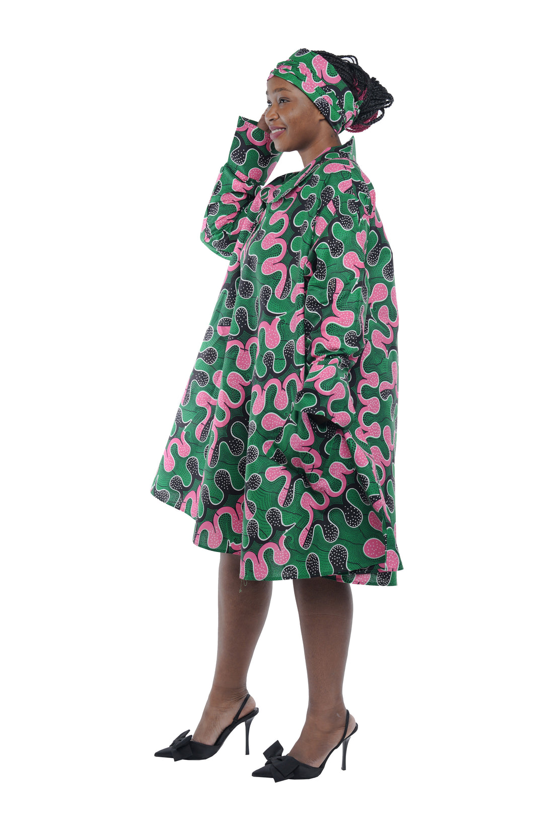 Ladies Button Up Swing Dress