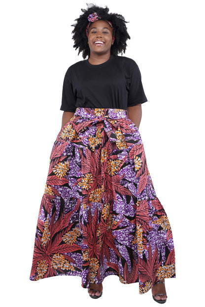 African Long Maxi Tiered Skirt | One Size