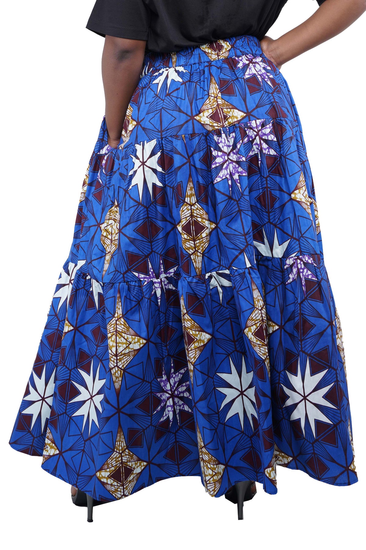 African Long Maxi Tiered Skirt | One Size