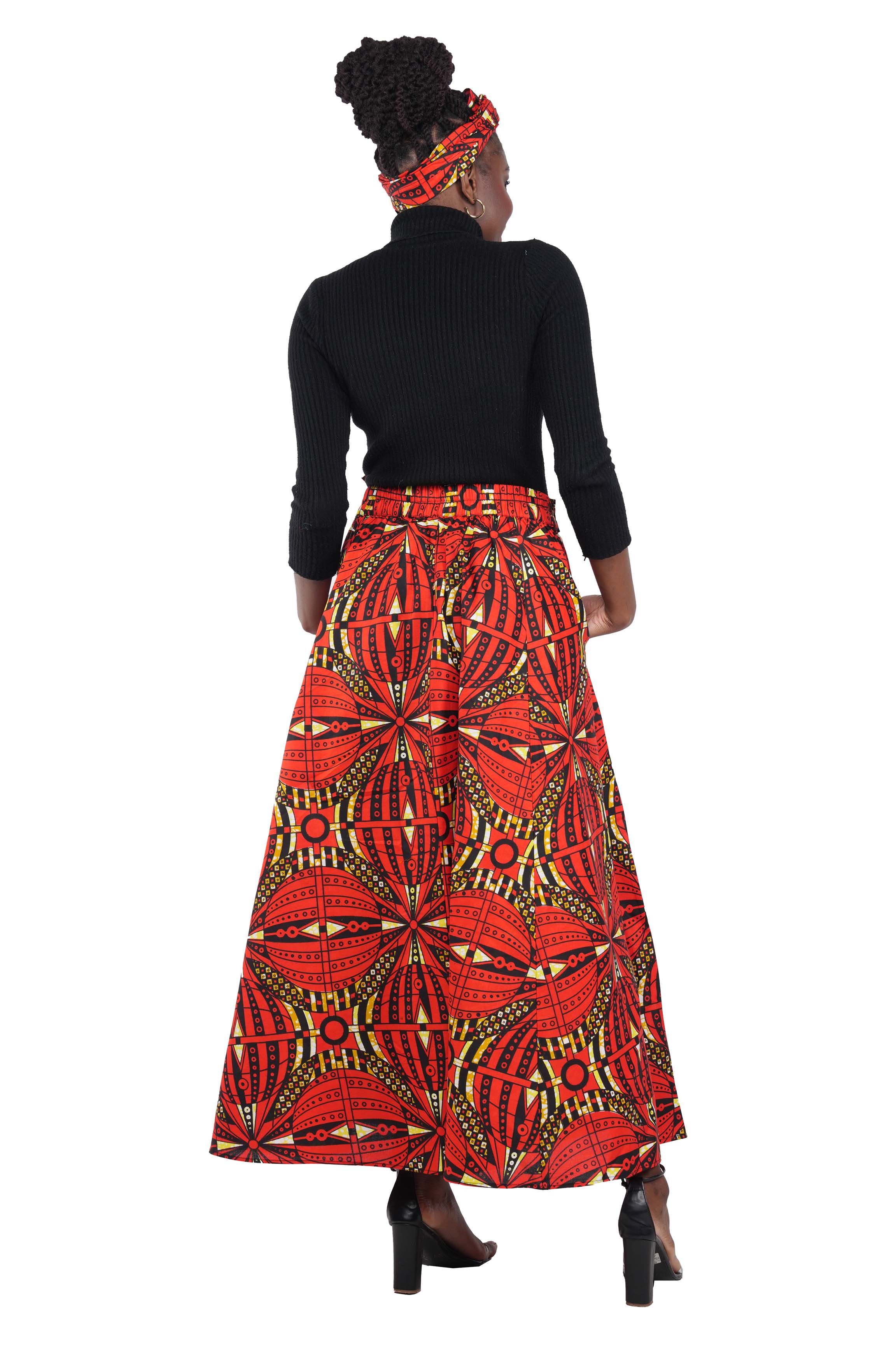 African Long Maxi Skirt With Handbag