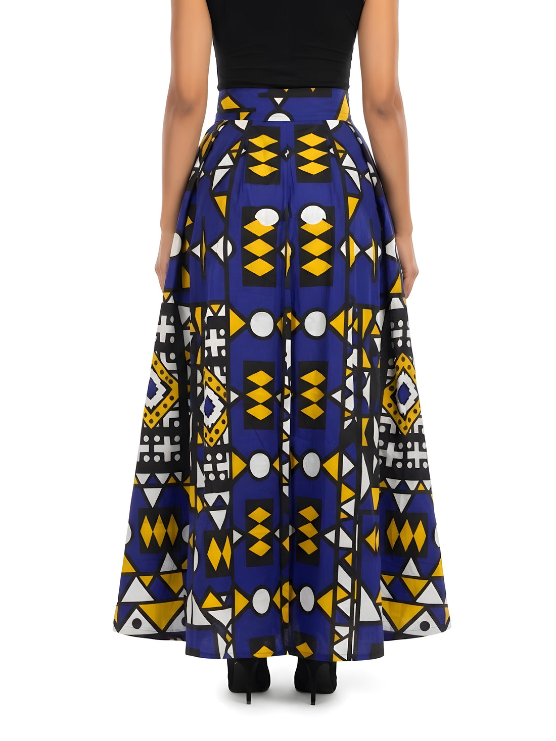 African Print Maxi Skirt for Women | Matching Headwrap | One Size