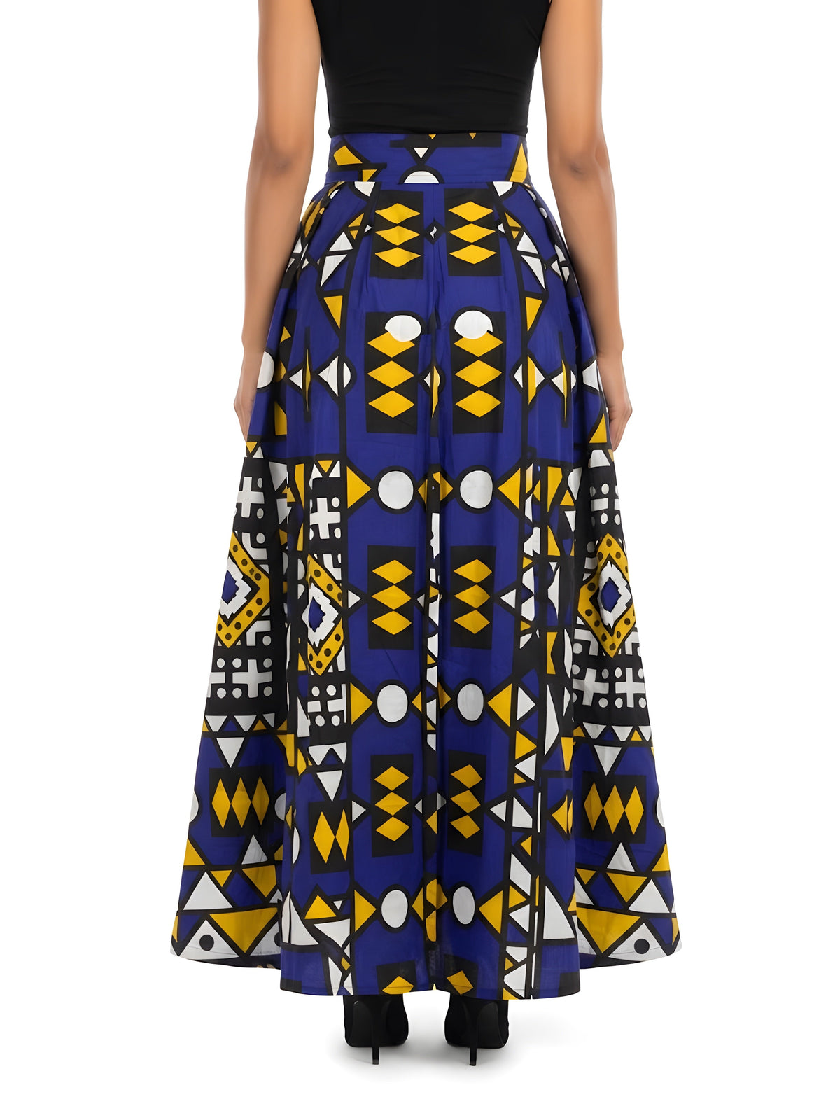 African Print Maxi Skirt for Women | Matching Headwrap | One Size