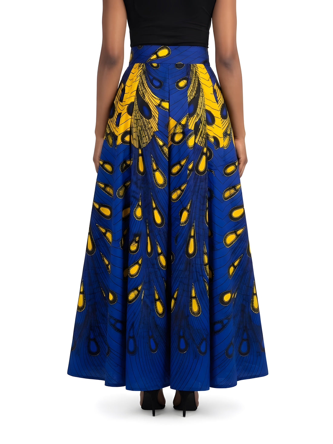 African Print Maxi Skirt for Women | Matching Headwrap | One Size