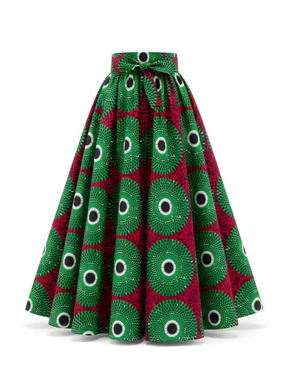 African Print Maxi Skirt for Women | Matching Headwrap | One Size