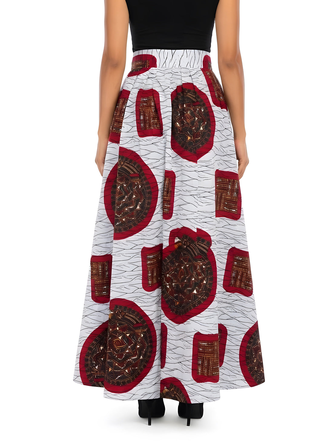 African Print Maxi Skirt for Women | Matching Headwrap | One Size