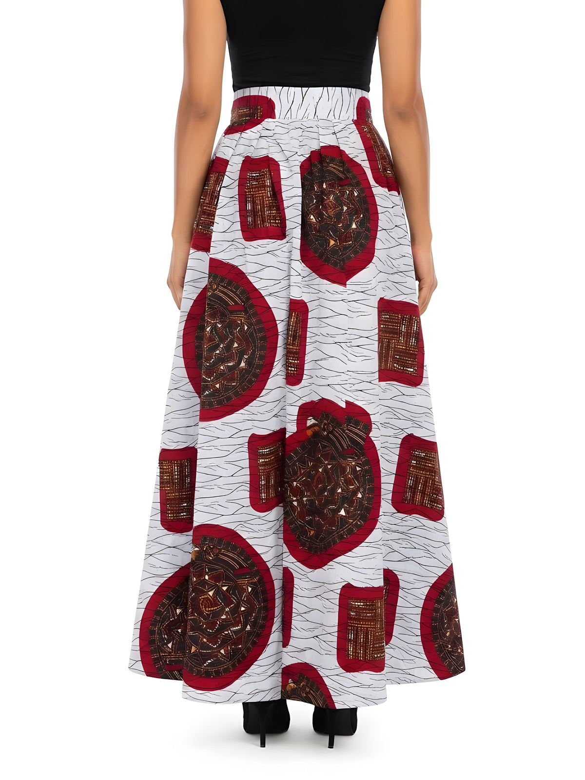 African Print Maxi Skirt for Women | Matching Headwrap | One Size