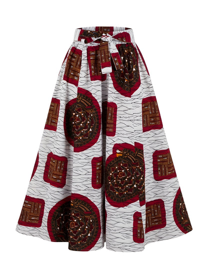 African Print Maxi Skirt for Women | Matching Headwrap | One Size