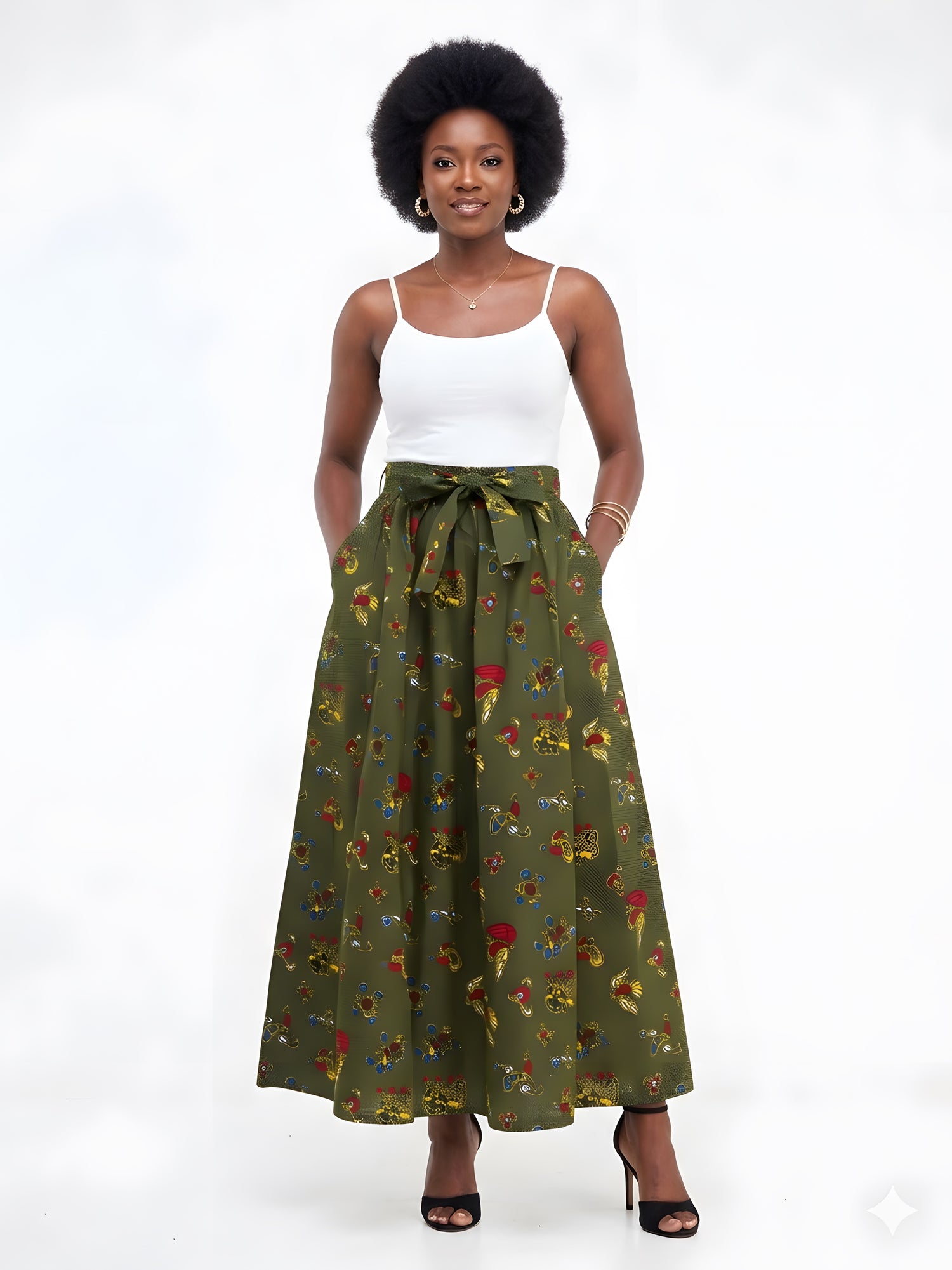 African Long Maxi Skirt | One Size