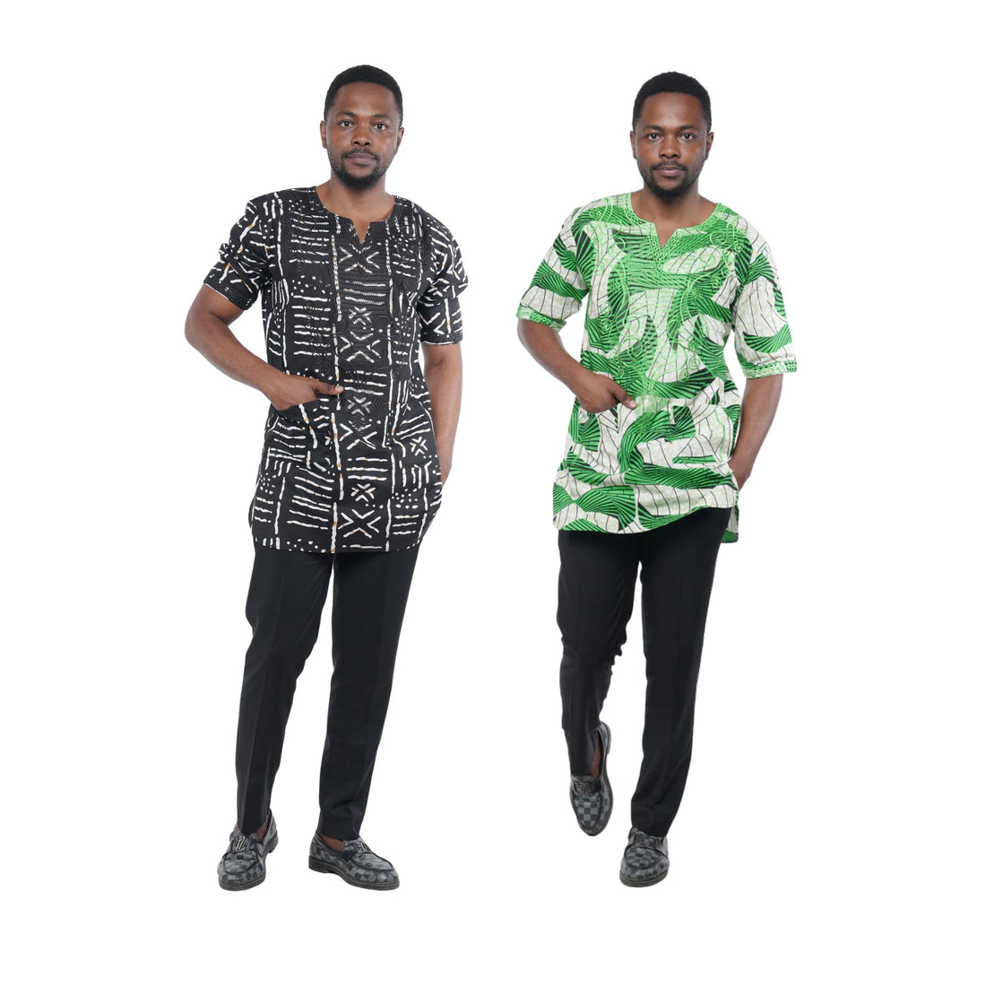 African Embroidered Dashiki Shirt (Pack of 2 Pieces) | 5XL