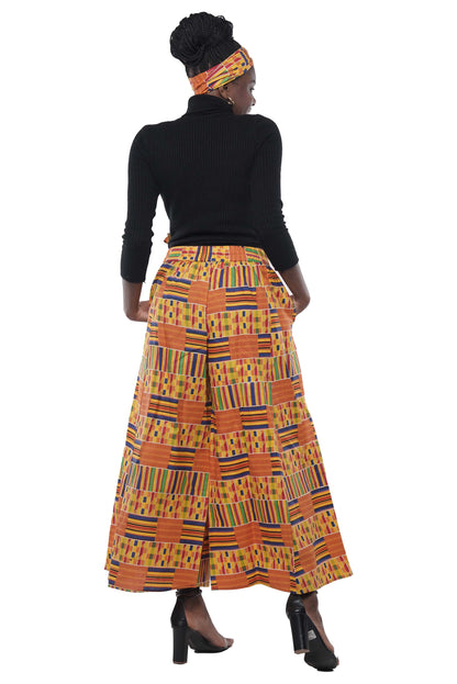 African Wide Palazzo Pants &amp; Matching Handbag Set