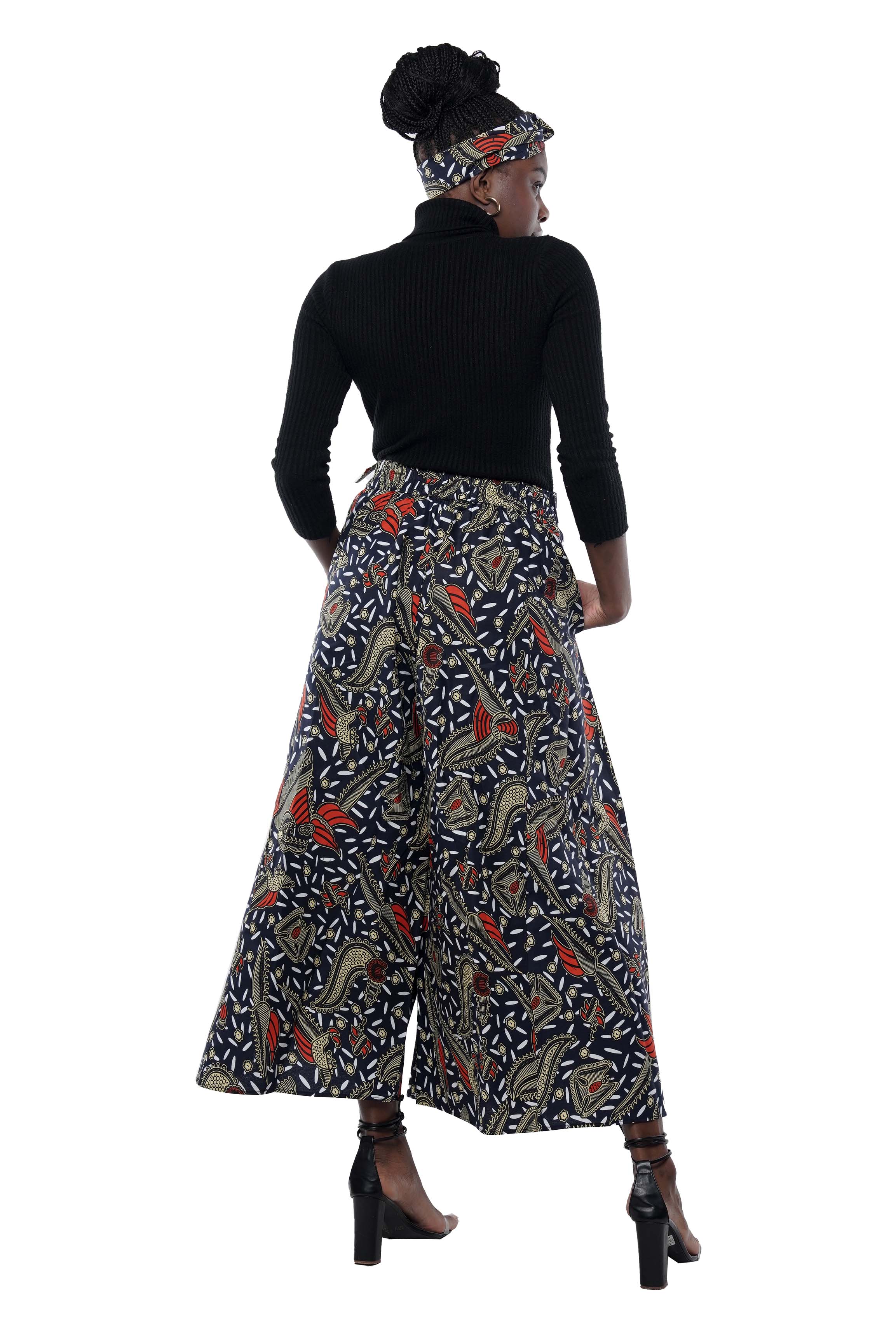 Ankara Style buy Palazzo Wide Leg Pants and Headwrap Set