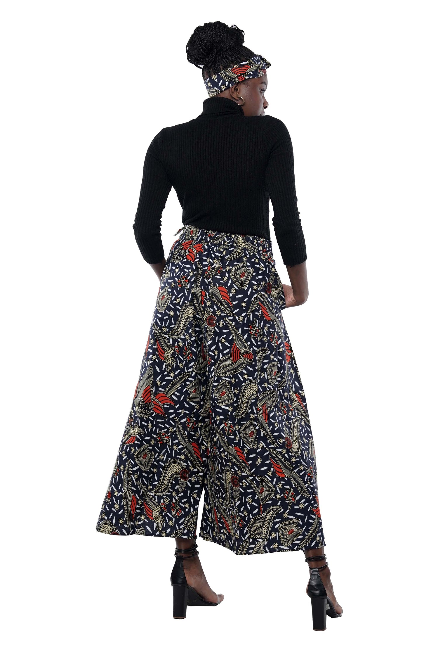 African Wide Palazzo Pants &amp; Matching Handbag Set