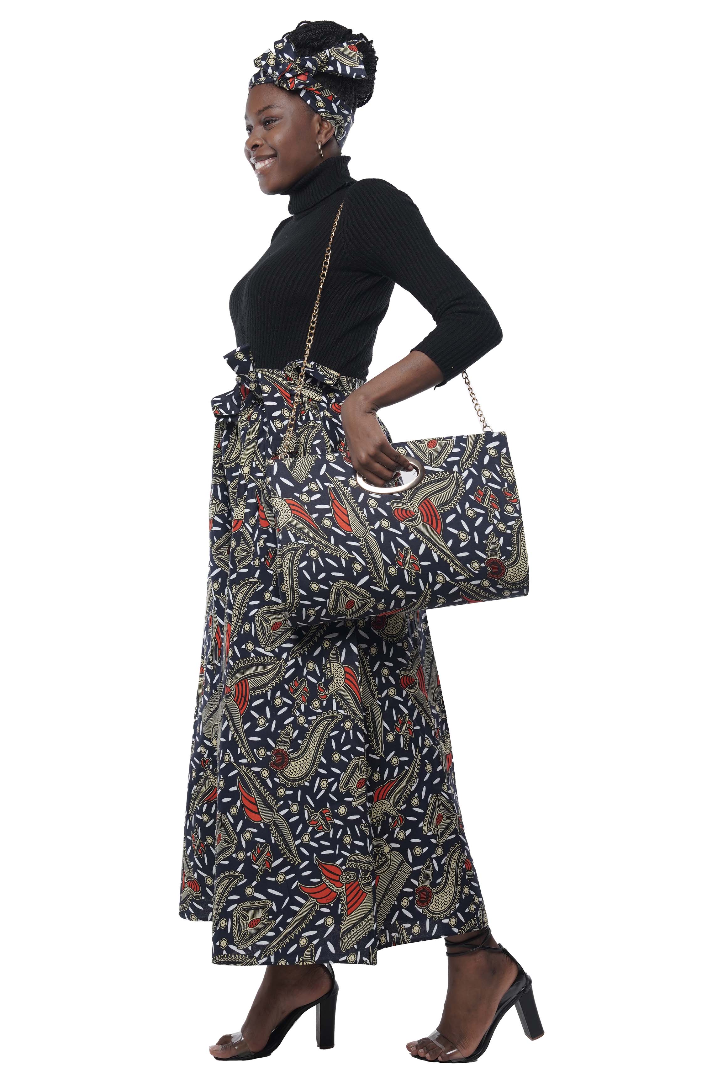 Ankara Style retailer Palazzo Wide Leg Pants and Headwrap Set