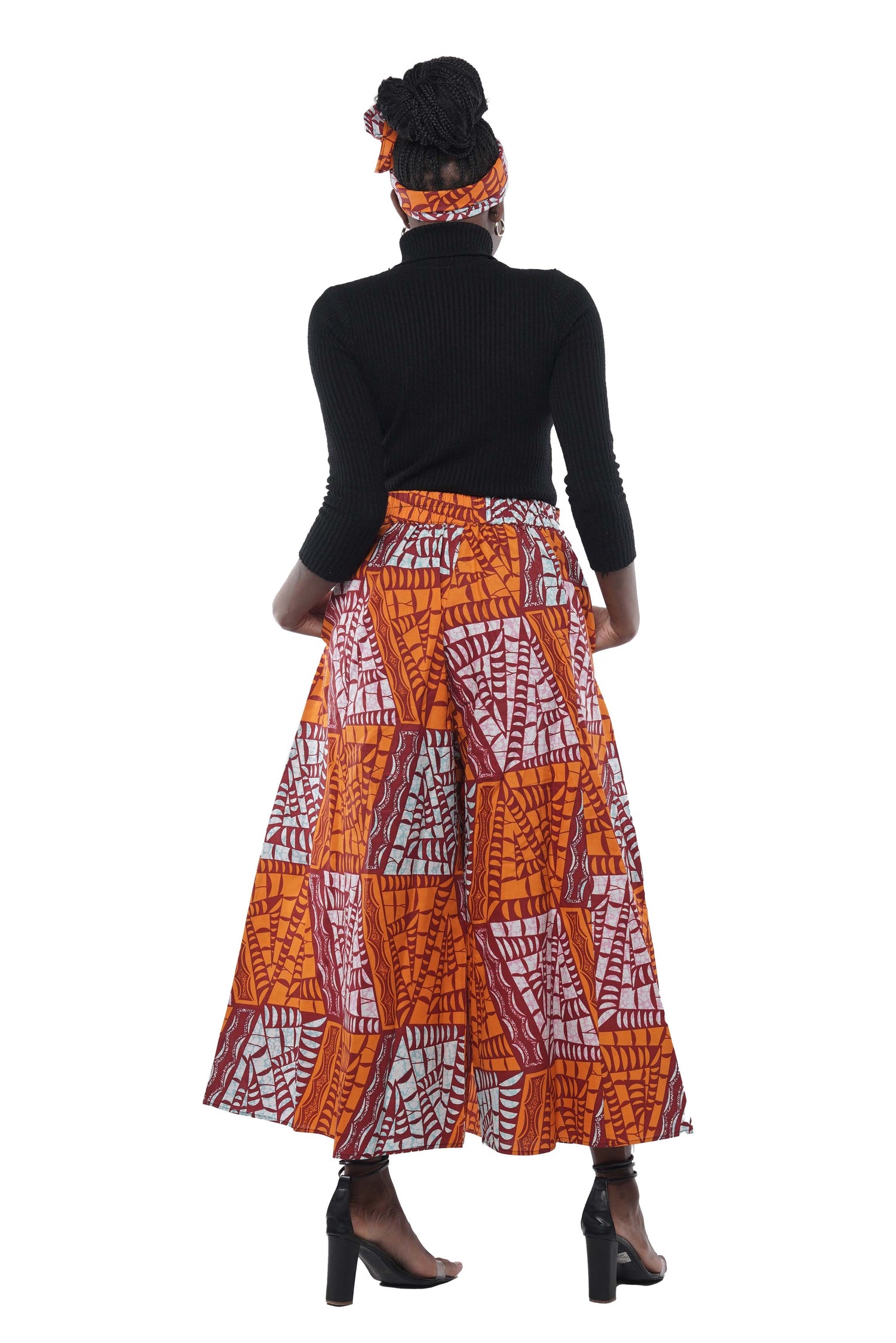 African Wide Palazzo Pants &amp; Matching Handbag Set