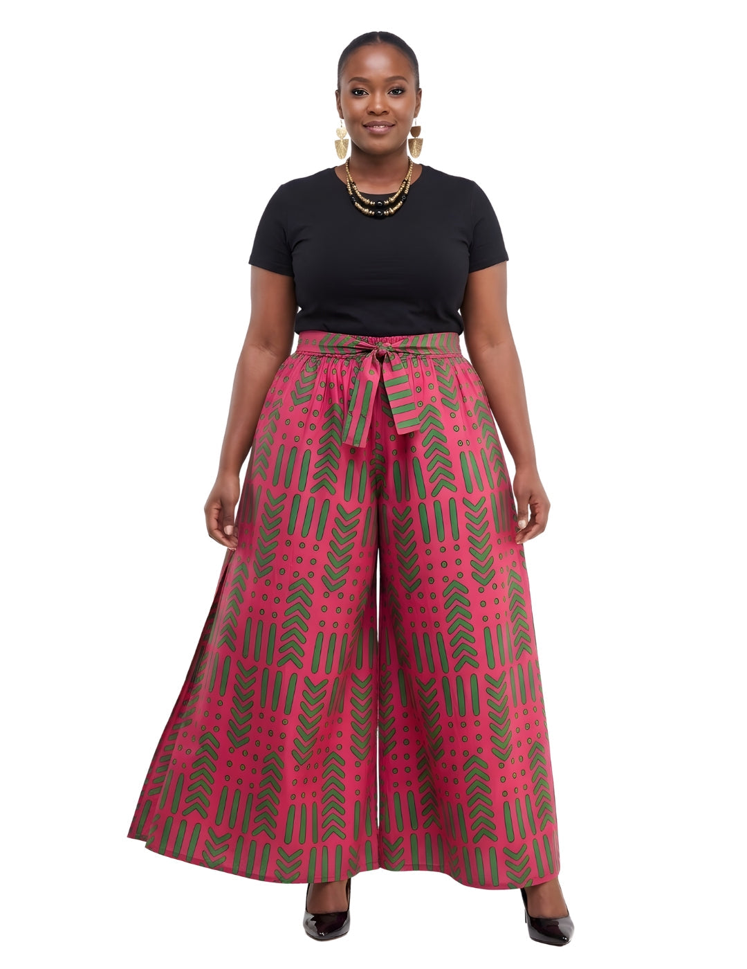 African Wide Palazzo Pants for Women | One Size