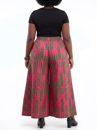 African Wide Palazzo Pants for Women | One Size