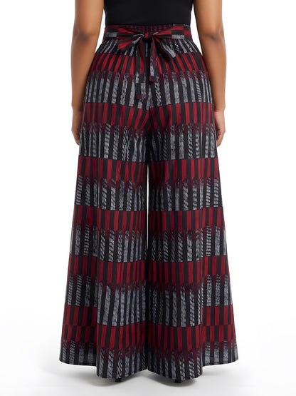 African Wide Palazzo Pants for Women | One Size