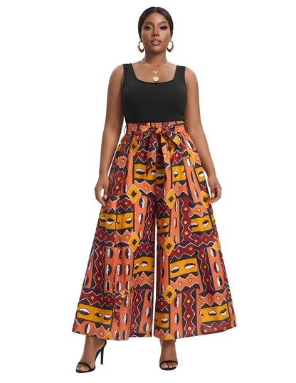 African Wide Palazzo Pants for Women | One Size