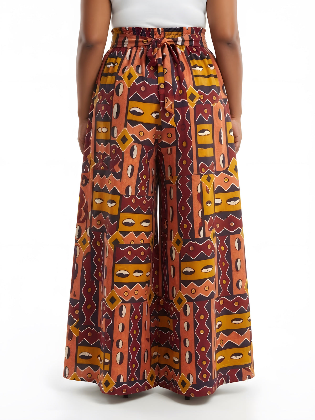 African Wide Palazzo Pants for Women | One Size