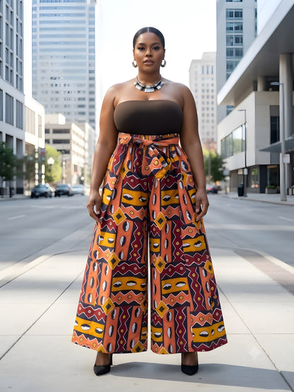 African Wide Palazzo Pants for Women | One Size