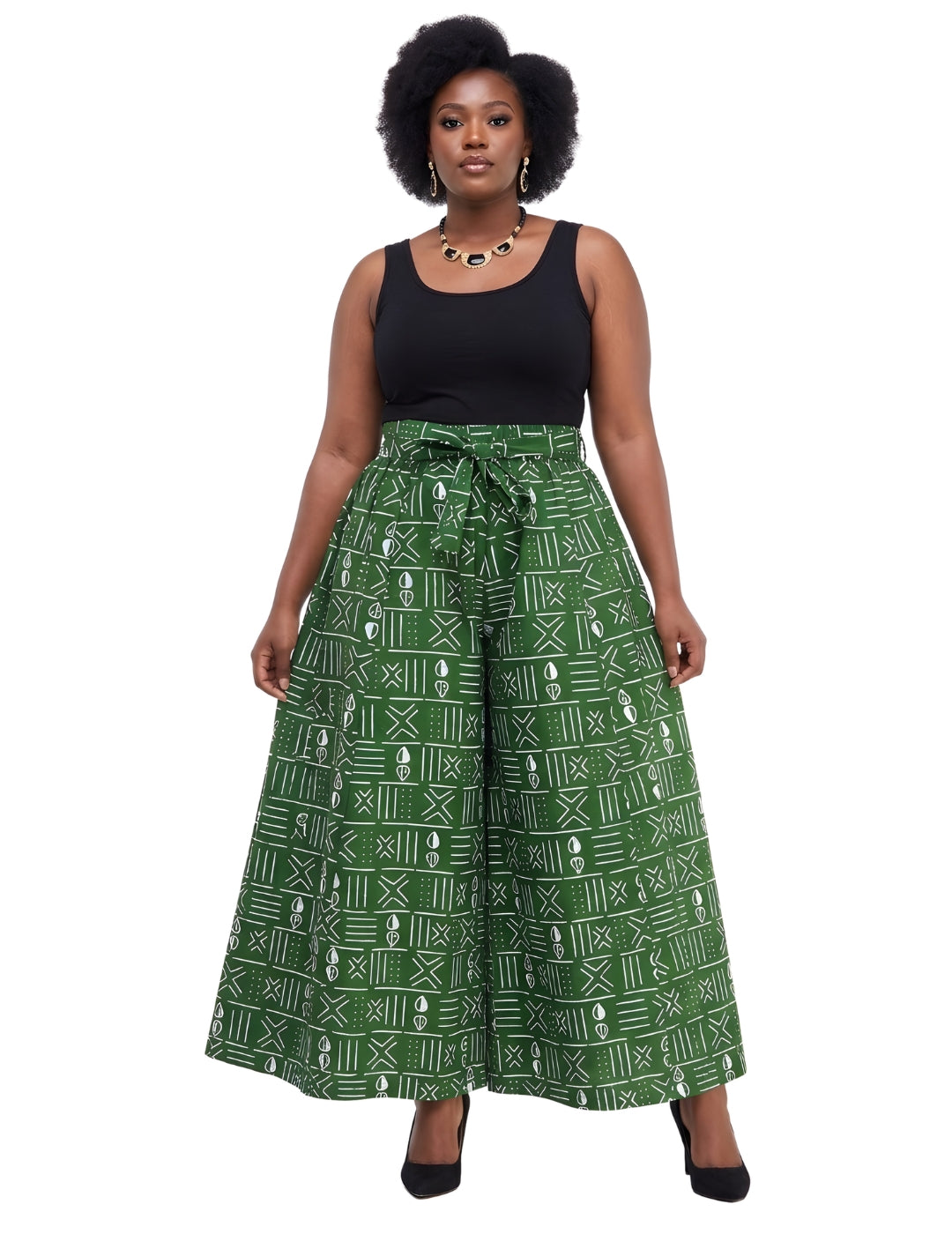African Wide Palazzo Pants for Women | One Size