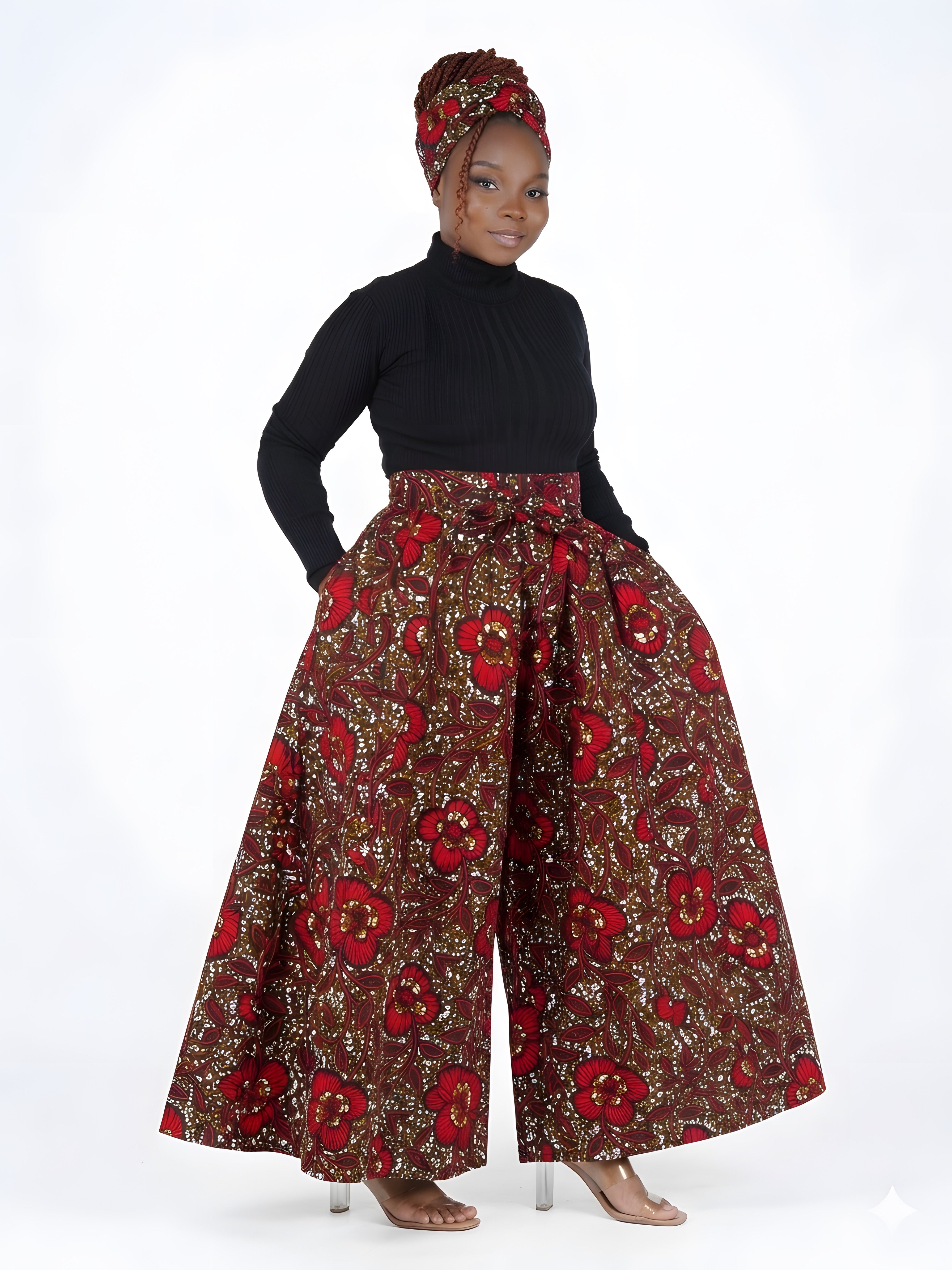 Ankara Wide Palazzo Pants | One Size