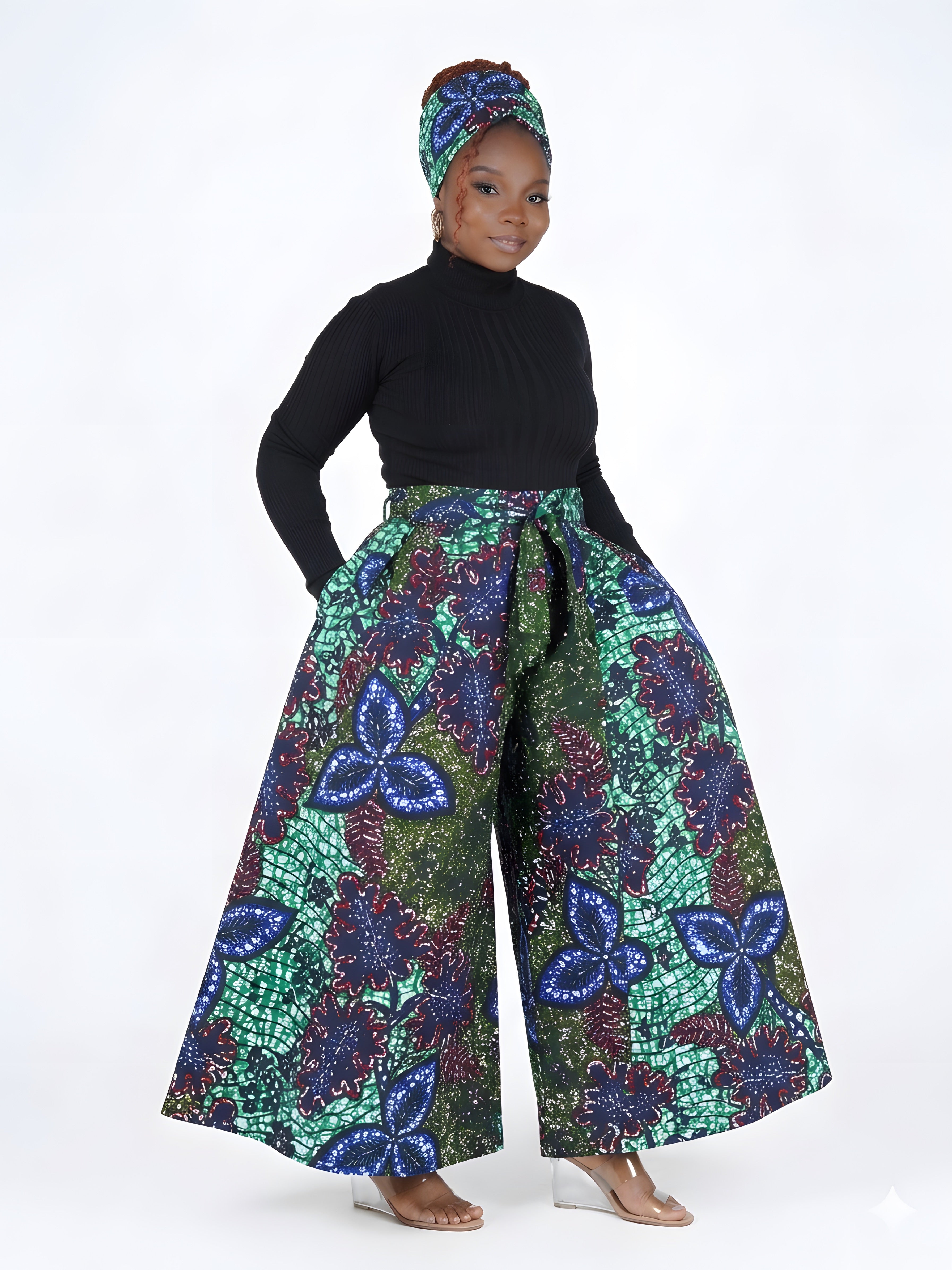 Ankara Wide Palazzo Pants | One Size