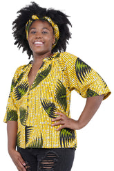 Frill collar African shirt – cultural fashion design