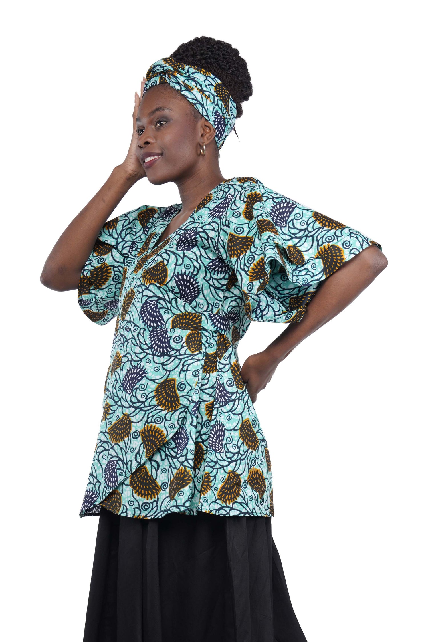 African Wrap Around Top