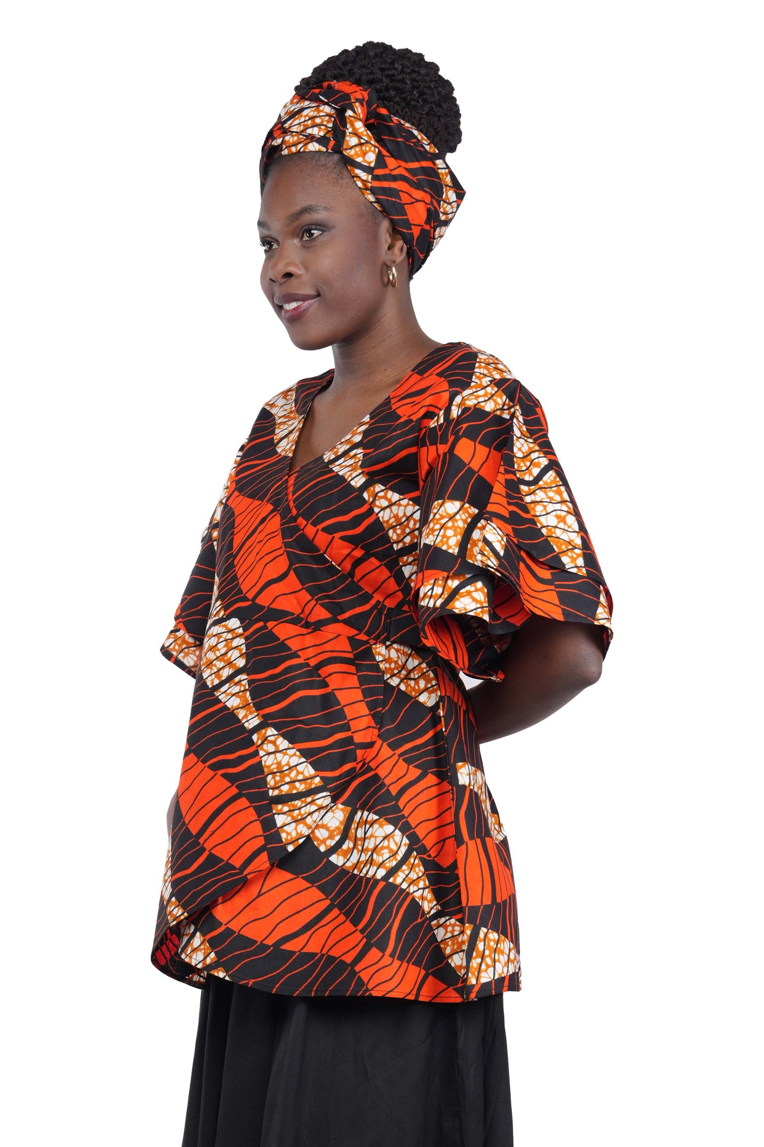 African Wrap Around Top