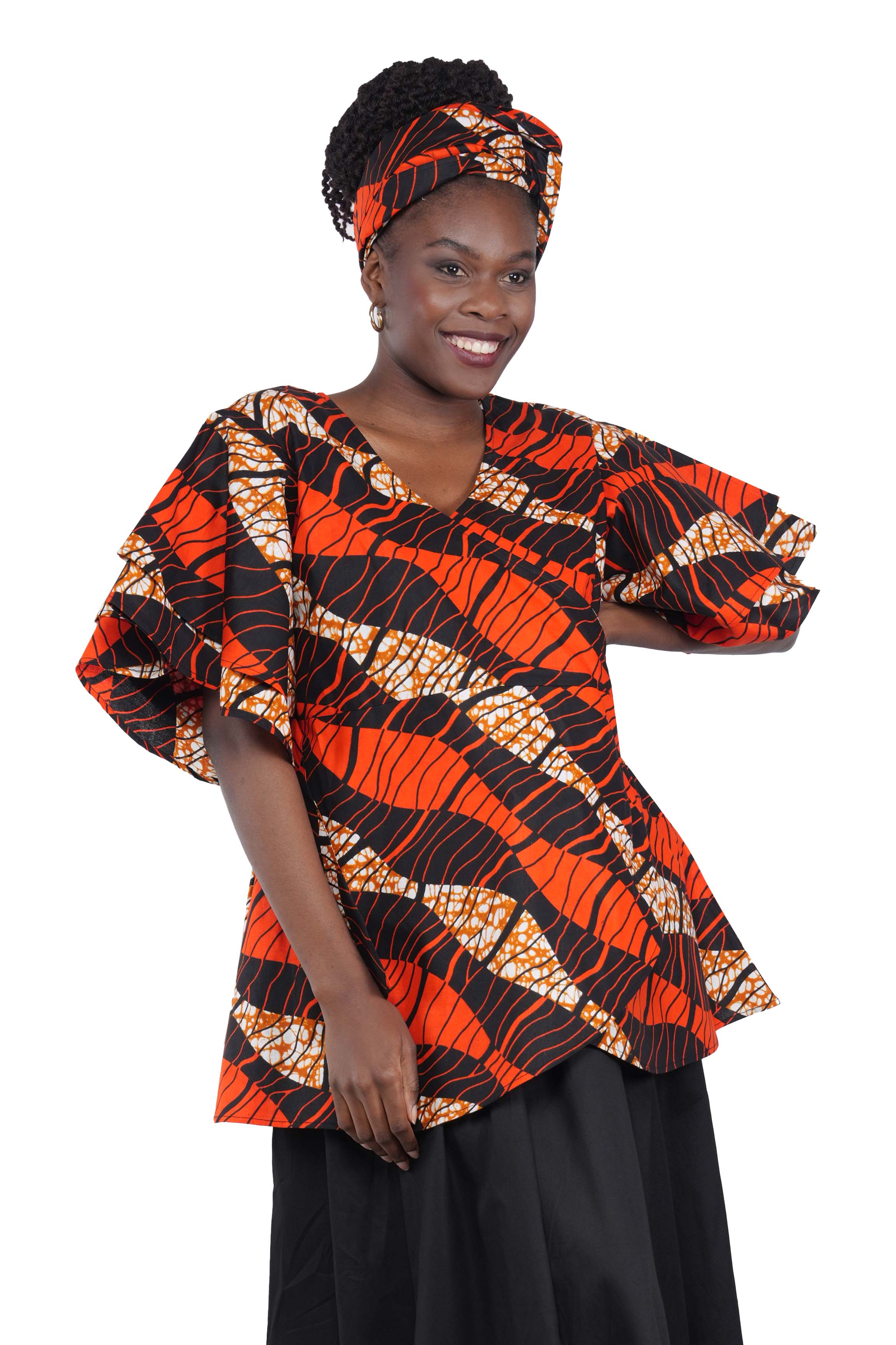 African Wrap Around Top