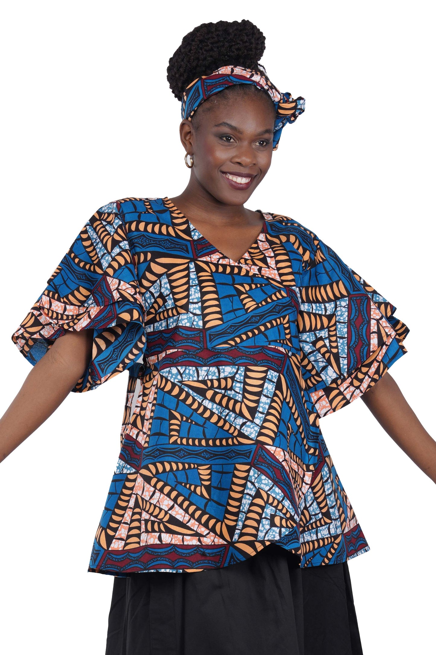 African Wrap Around Top