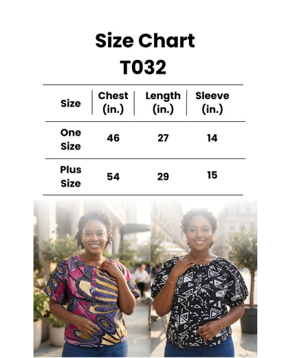 Women’s Button-Front Short Sleeve Top – One Size &amp; Plus Size