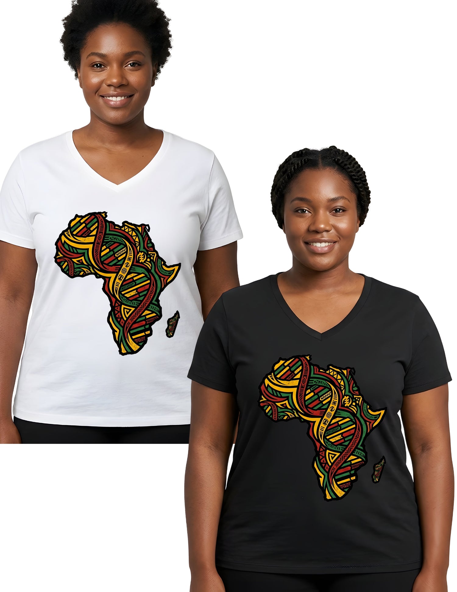 Women’s African Map Print T-Shirt | Stylish Ethnic Graphic Tee for Ladies