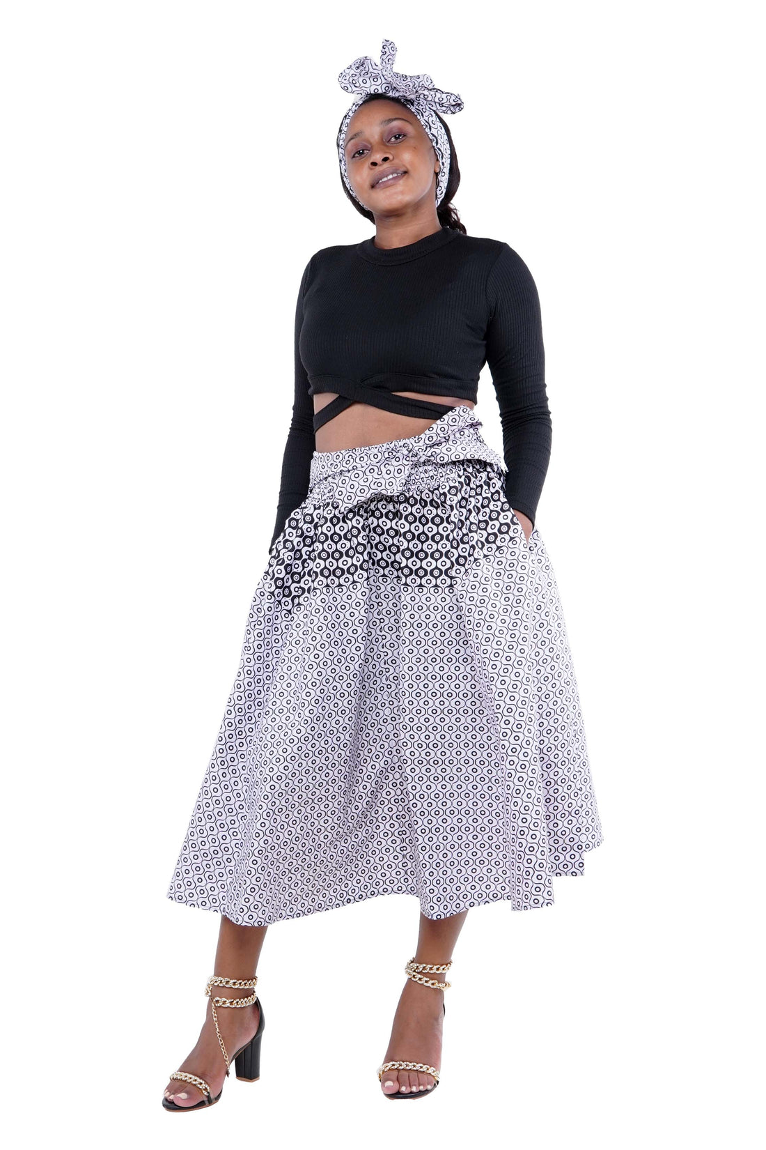 African Midi/Calf Length Skirt