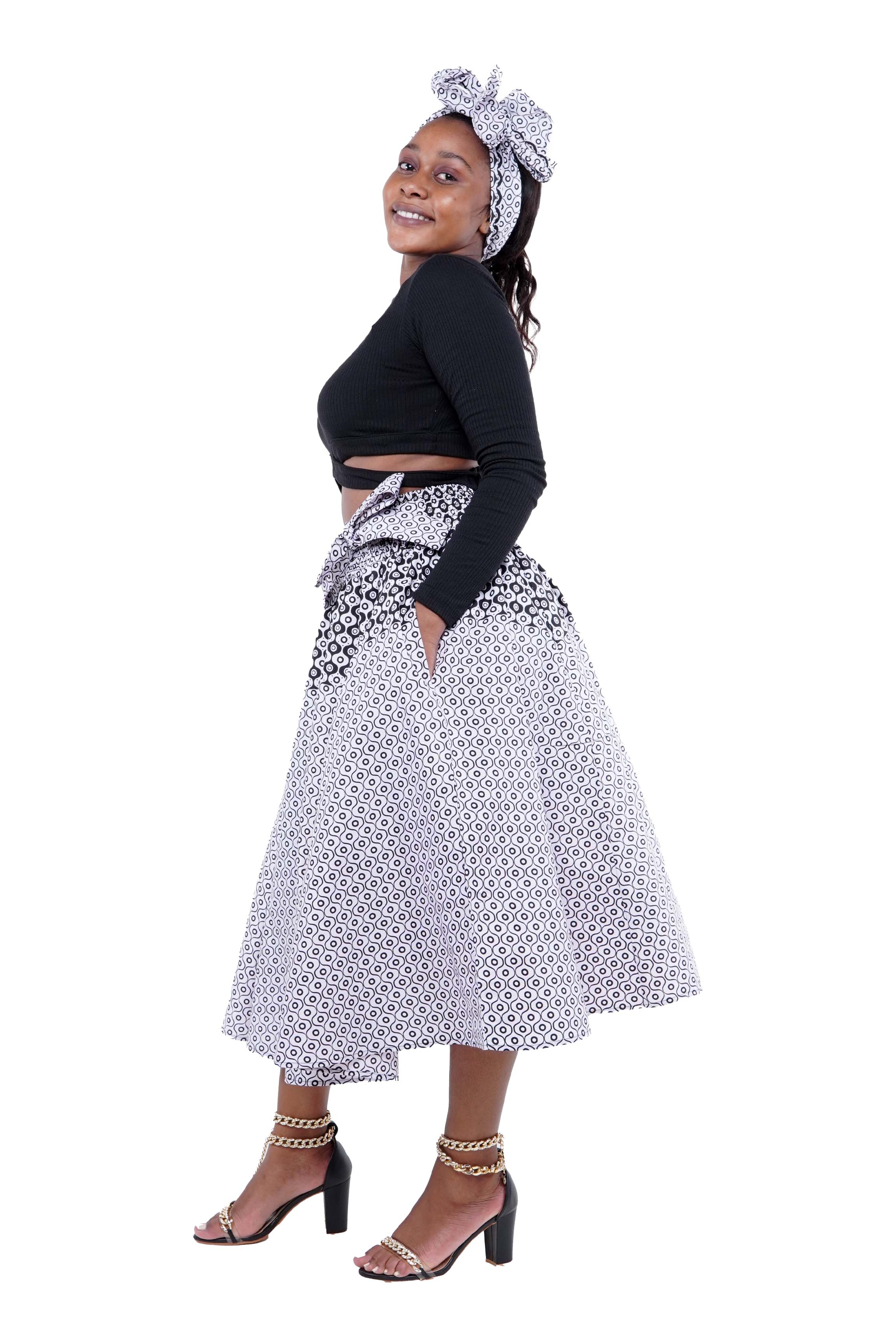 African Midi/Calf Length Skirt