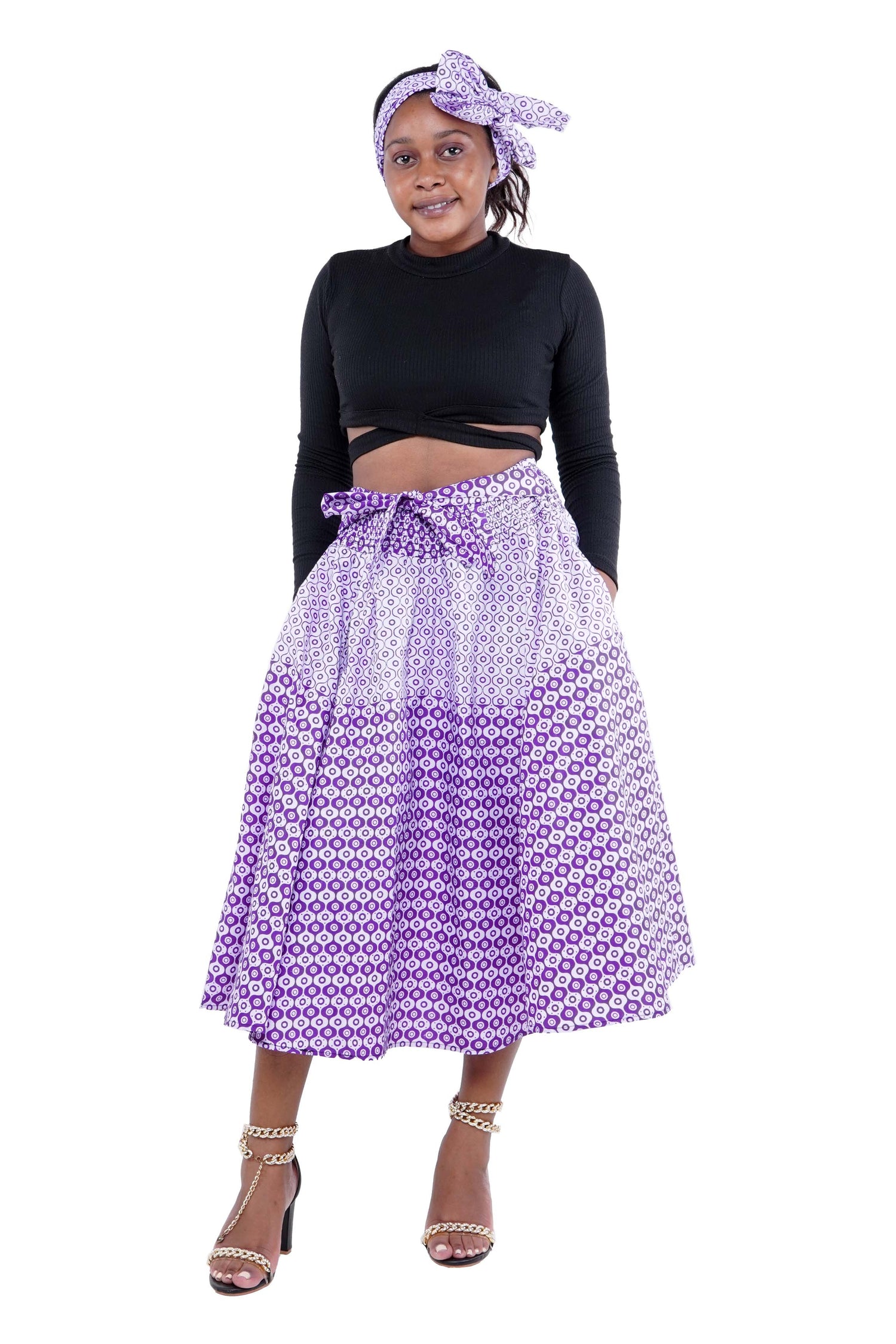African Midi/Calf Length Skirt