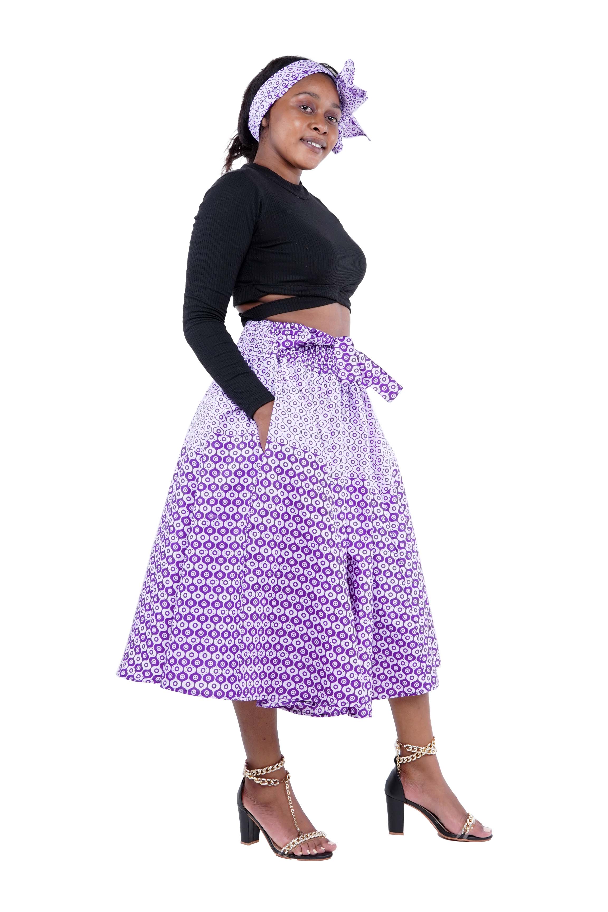 African Midi/Calf Length Skirt