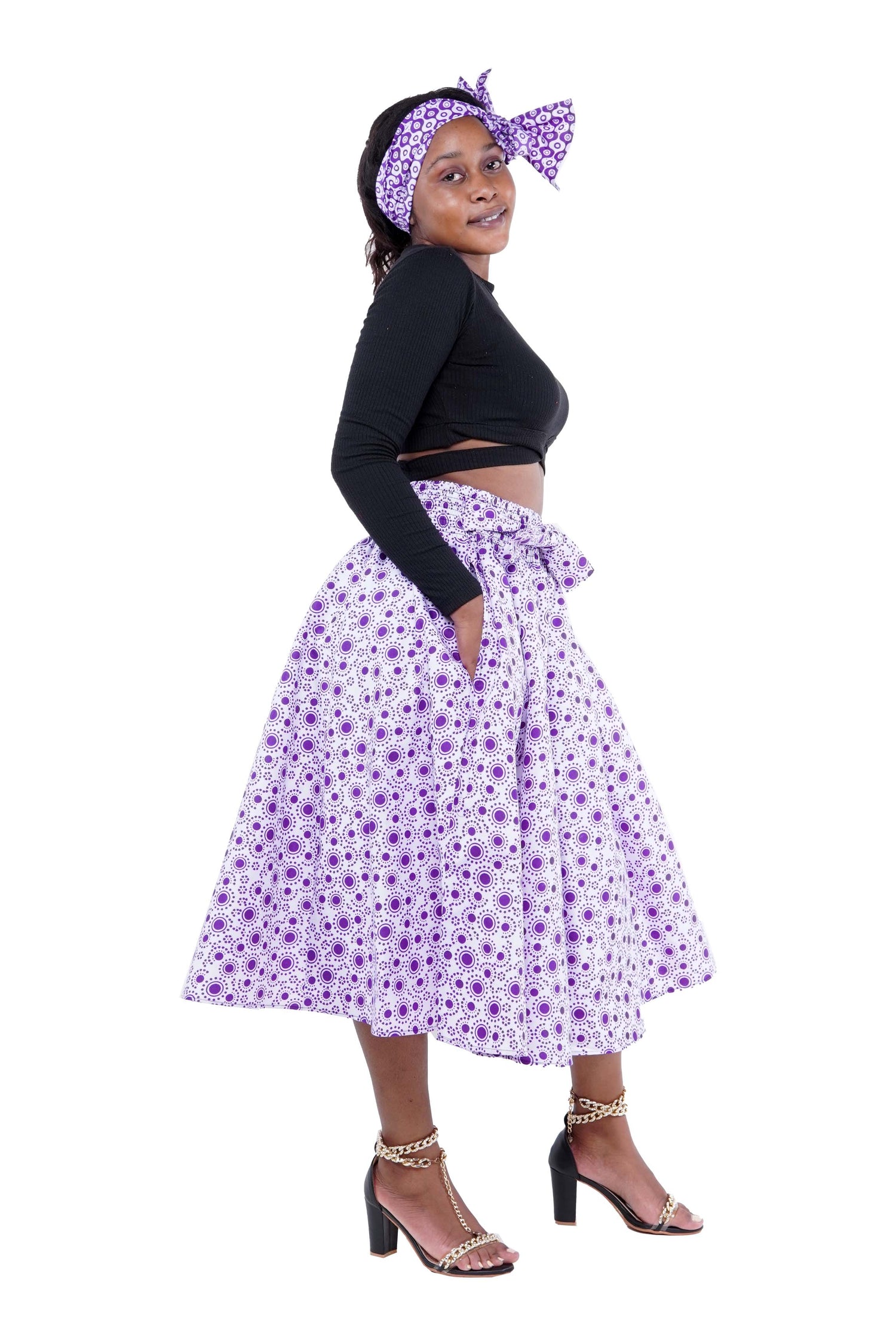 African Midi/Calf Length Skirt