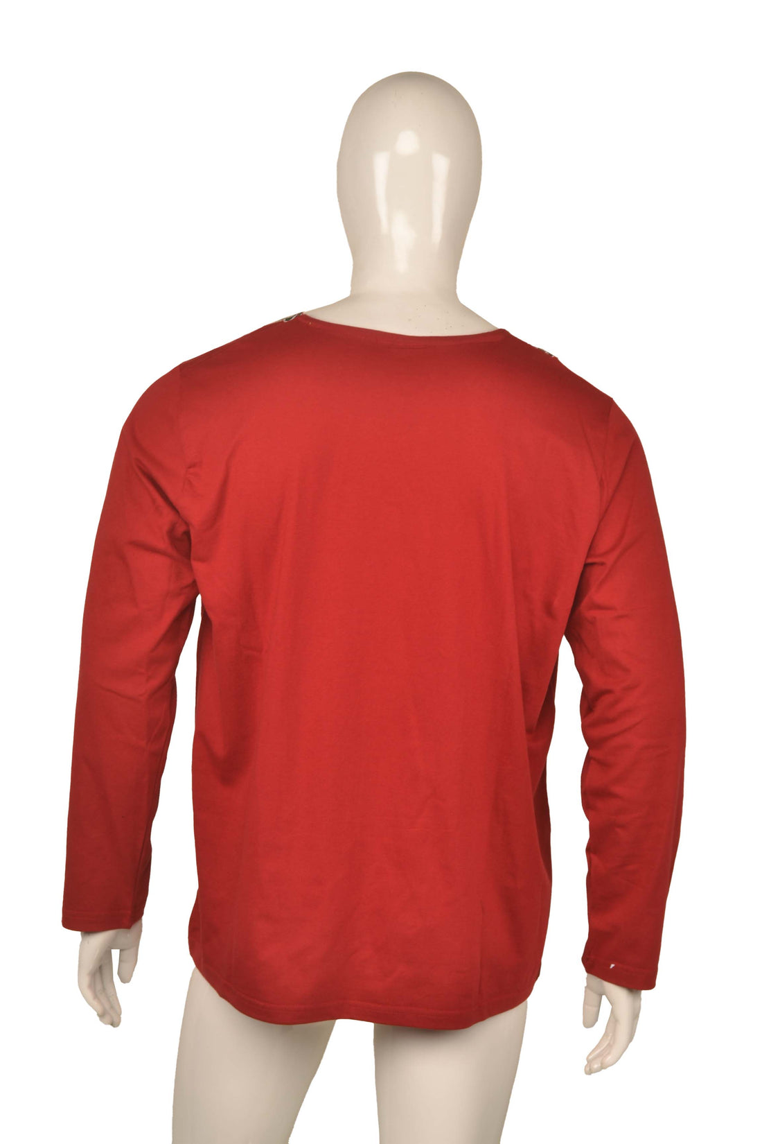 African Trim Long Sleeve T-Shirt for Men – 100% Cotton Dashiki Patch Top, African Clothing, Casual Ethnic Wear, Same Day Shipping