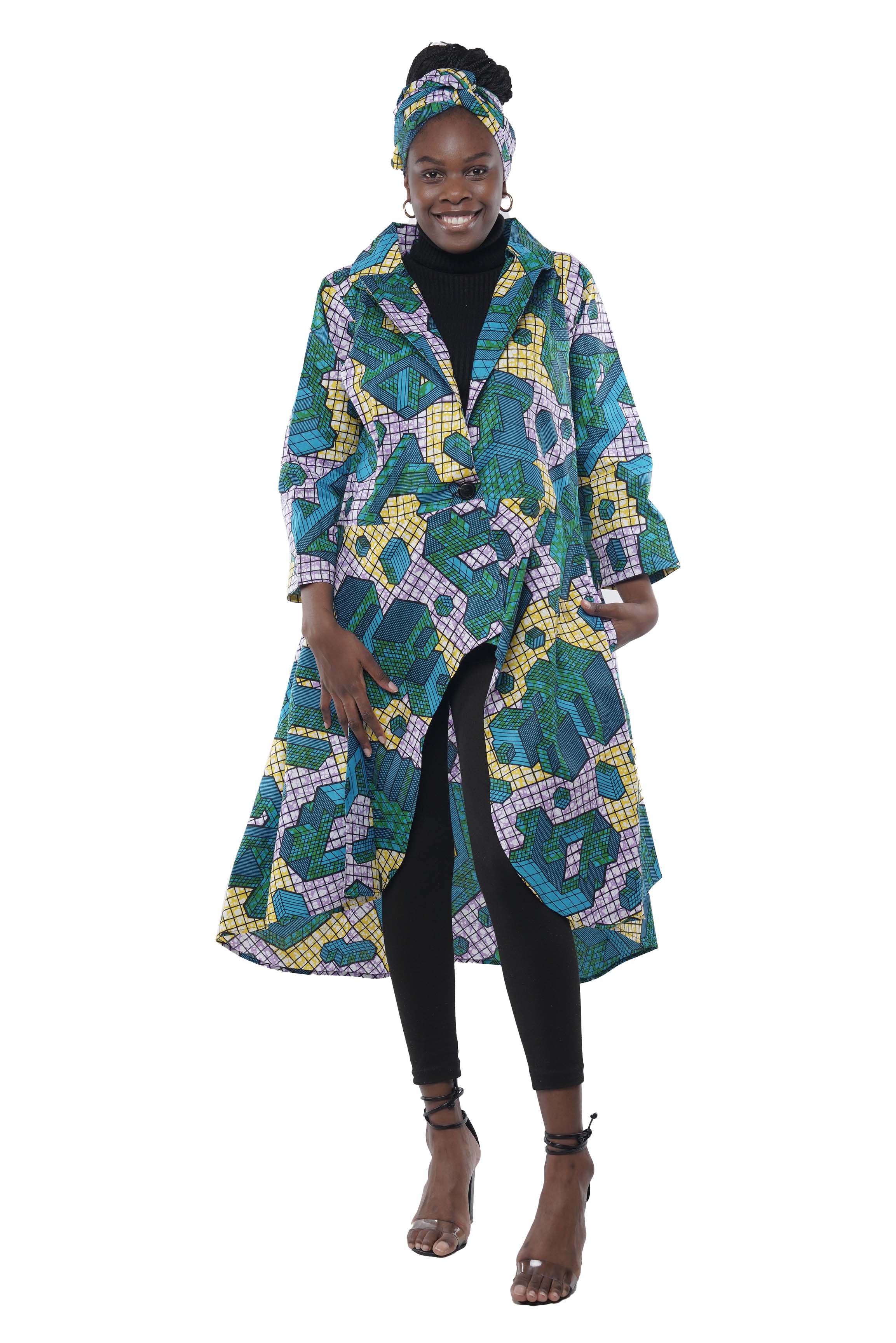 Ankara High Low Jacket