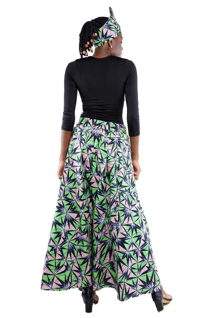 Ankara Long Maxi Skirt With Matching Face Mask