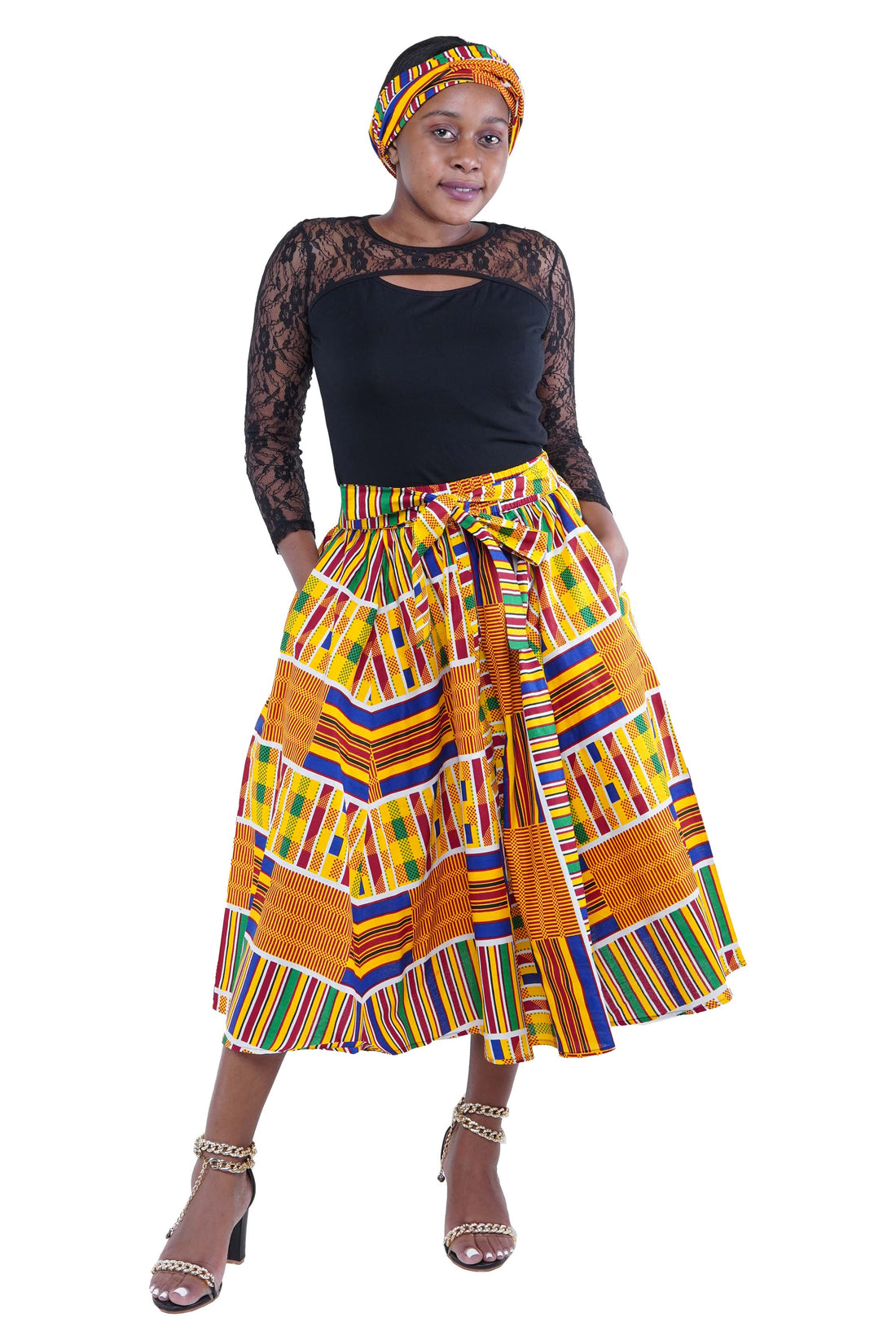 Kente Midi Skirt