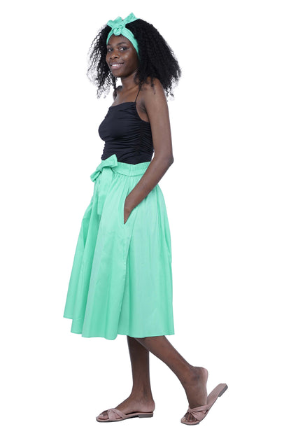 Solid Color Ladies Midi Skirt