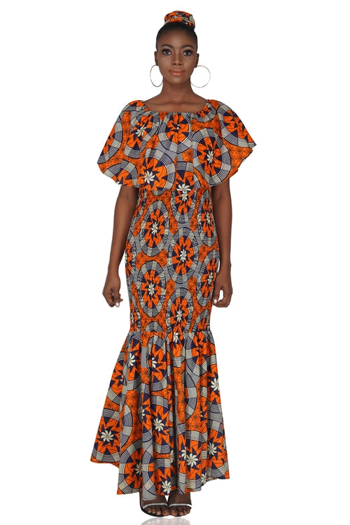 Ankara Long Smoked Mermaid/Fish Tail Dress