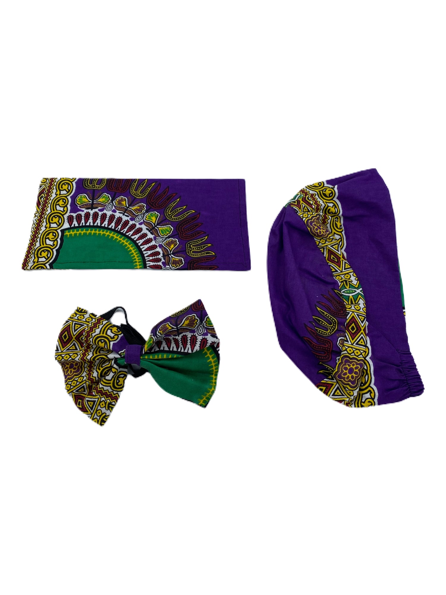 Dashiki Hat and Bow Tie Set