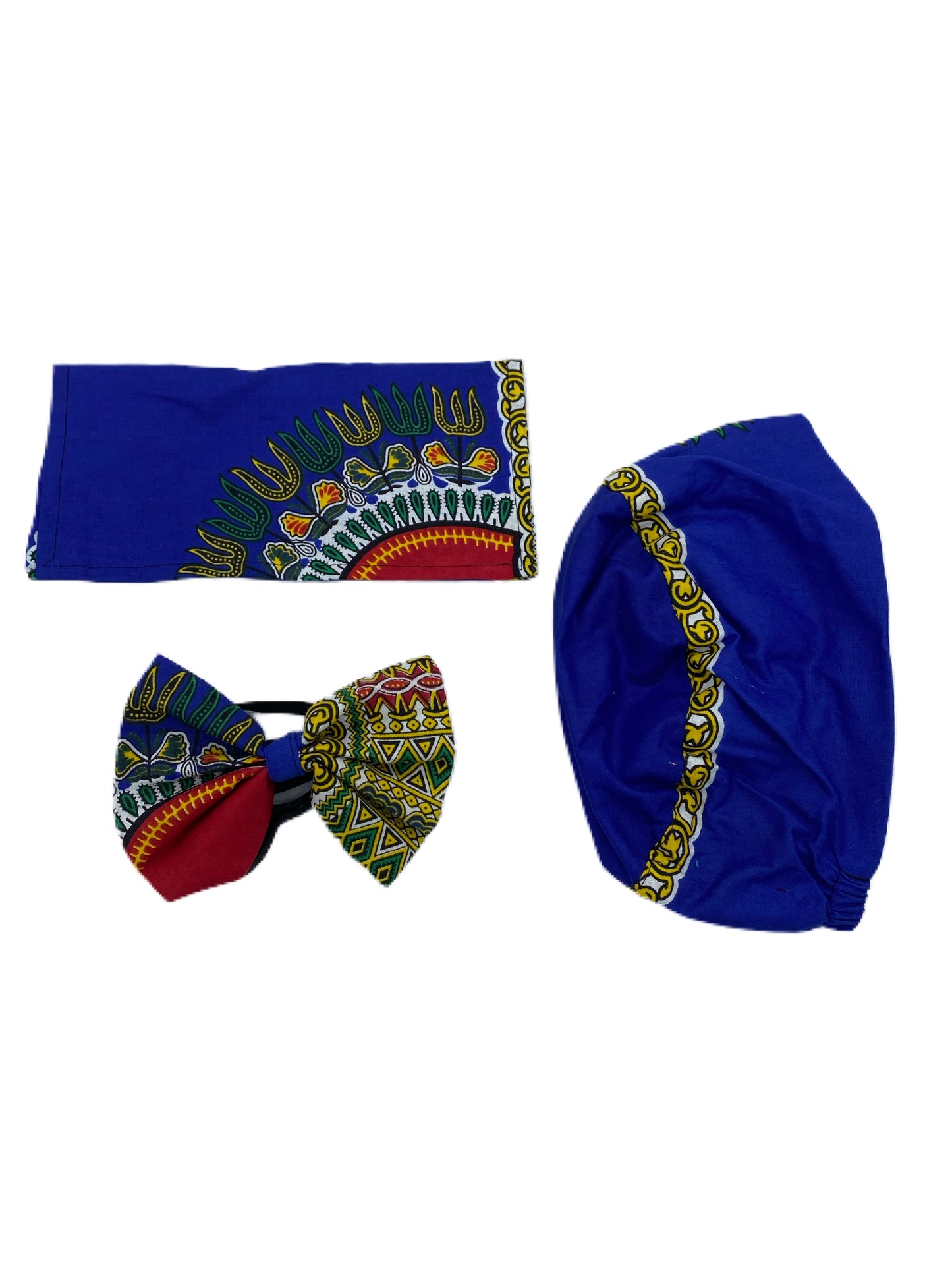Dashiki Hat and Bow Tie Set